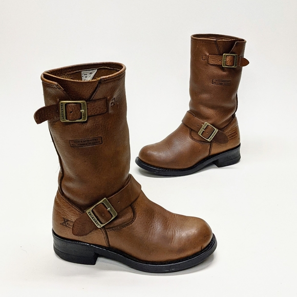 Element Oil Tanned Leather Moto Boots sz 8 - Picture 1 of 12